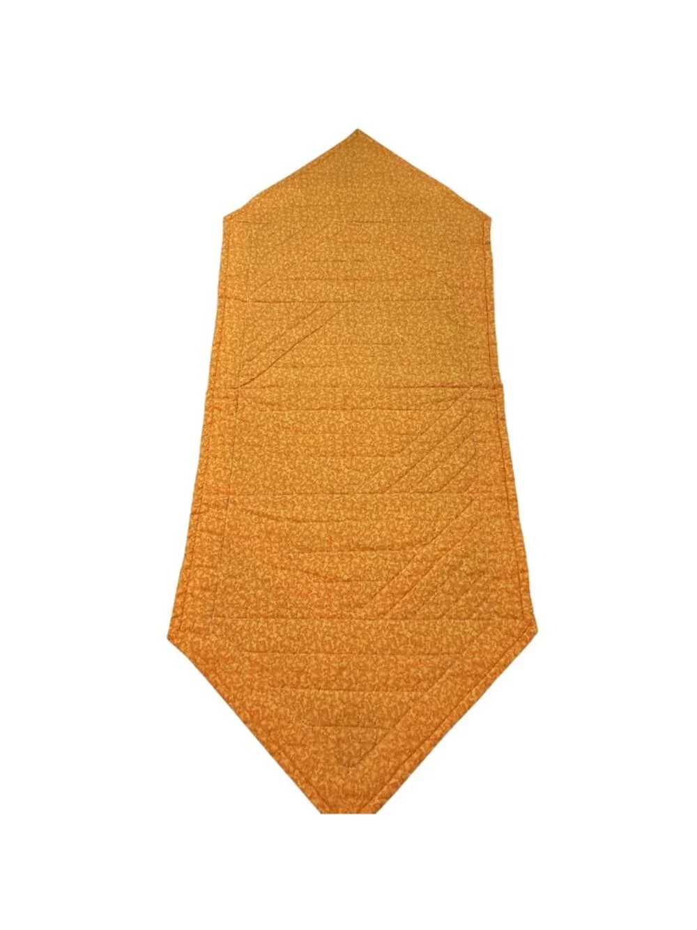 Fall Leaf Quilted Table Runner With Autumn Colors & Geometric Design - Handmade